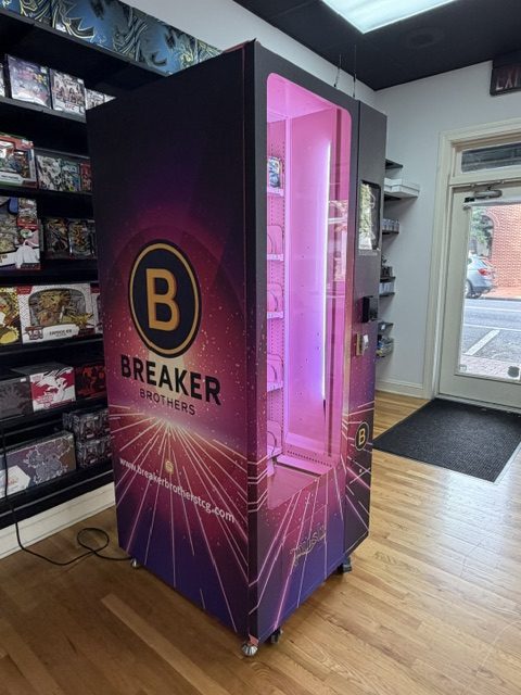 Side wrap of a Breaker Brothers custom vending machine