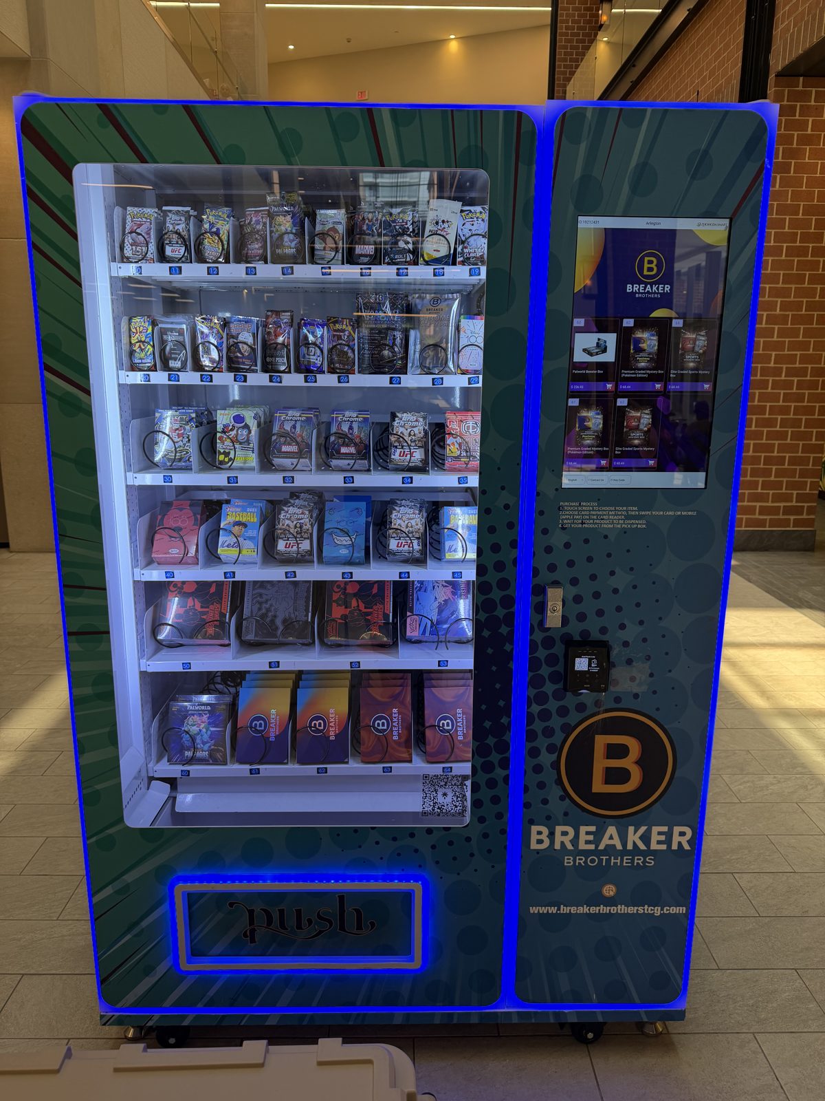 Breaker Brothers vending machine in a Northern Virginia mall